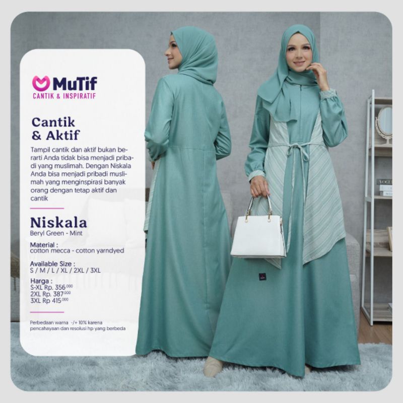 GAMIS MUTIF NISKALA BERYL GREEN