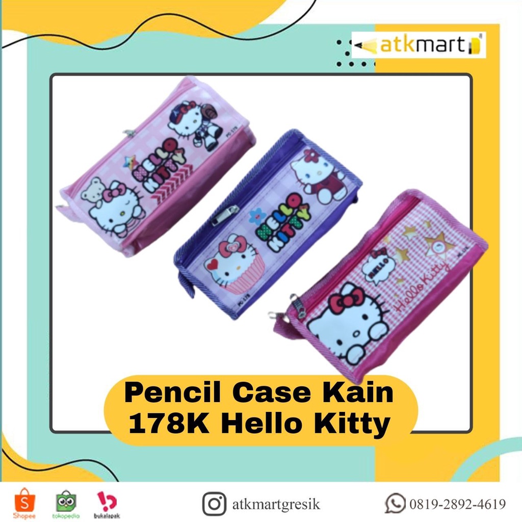 

Pencil Case Kain 178K Hello Kitty