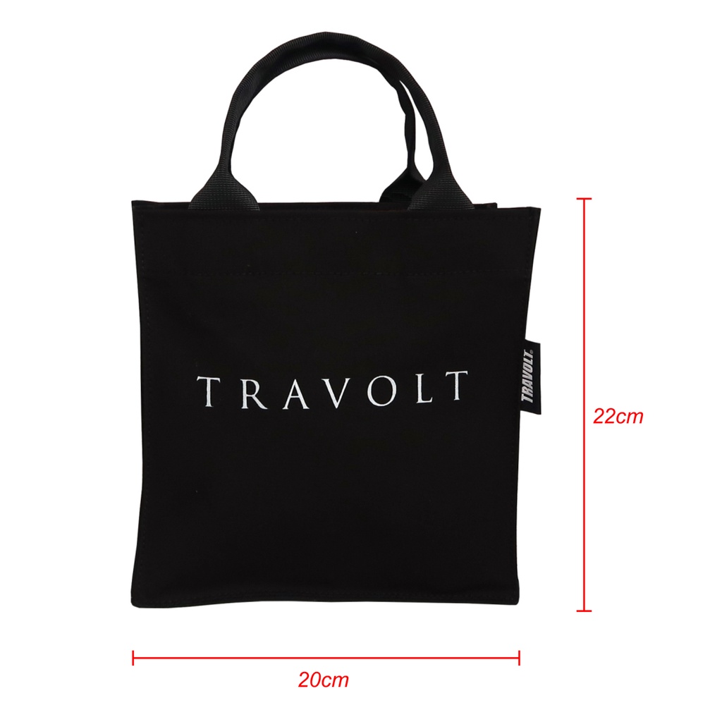 Totebag Canvas - Port - Selempang - Hitam - Tas Kanvas - Travolt - Crossbody