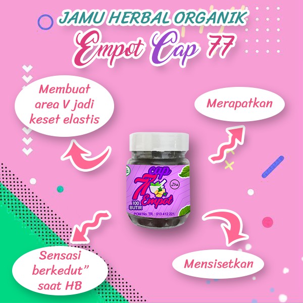 

Obat Jamu EMPOT 77 Ayam Super Mengencangkan Perapat Galian Sari Rapet Wangi Miss V BPOM Asli Madura