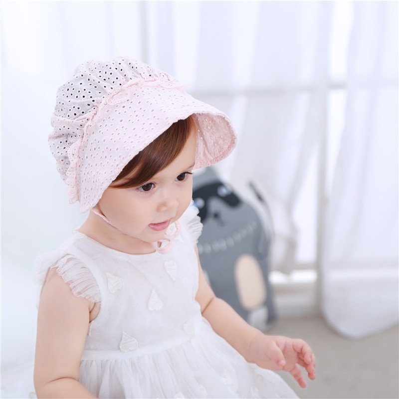 Tokobia Topi bayi perempuan import baby bonnet renda HAT105