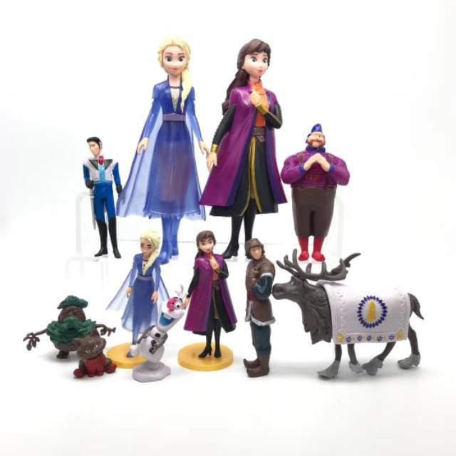 Figure set Frozen 2 elsa anna isi 9pcs