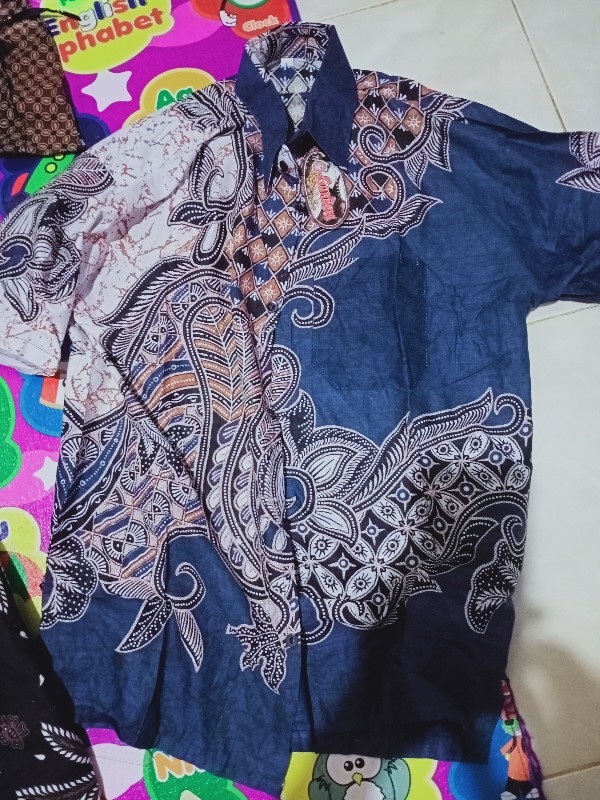 Bswart Batik Hrb026 Kenongo Hem Pendek Padi Pekalongan M L Xl Batik Pria Murah Modern Grosir