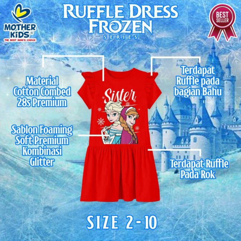 Dress frozen 2-10Th/Dress anak/Dress disney by mother kids