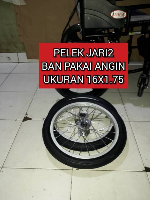 BAN KURSI RODA TRAVEL PAKAI BAN ANGIN UKURAN 16×1.75 HARGA SATU SETT