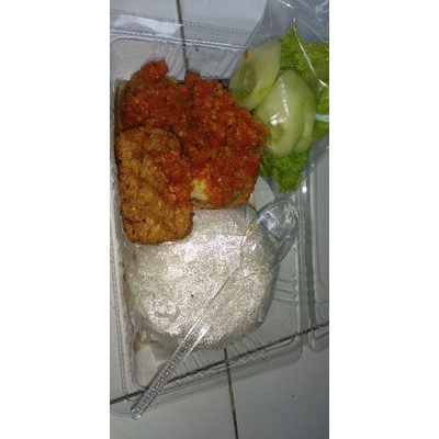 

Paket Ayam Geprek pedass julid komplit (Ayam+Nasi+tempe+sayuran)