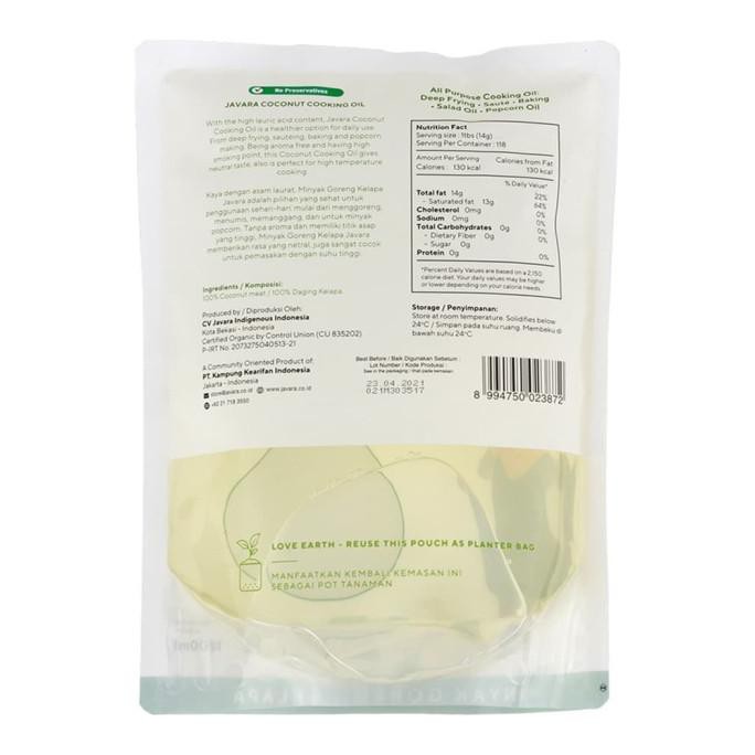

READYY JAVARA Coconut Cooking Oil Non Aroma 1800ml / Minyak Kelapa TERBARU