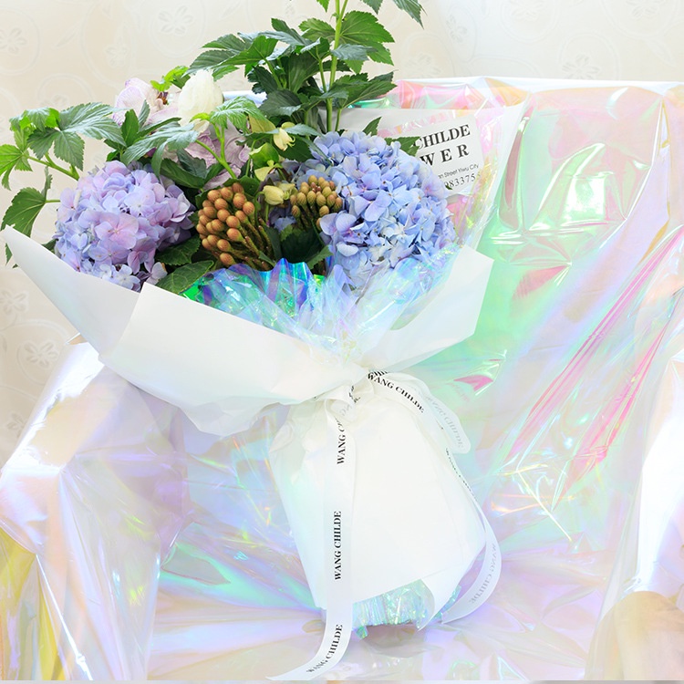 Flower Wrapping Ecer Transparant Cellophane Kertas Buket Bunga Hand Bouquet KB6045