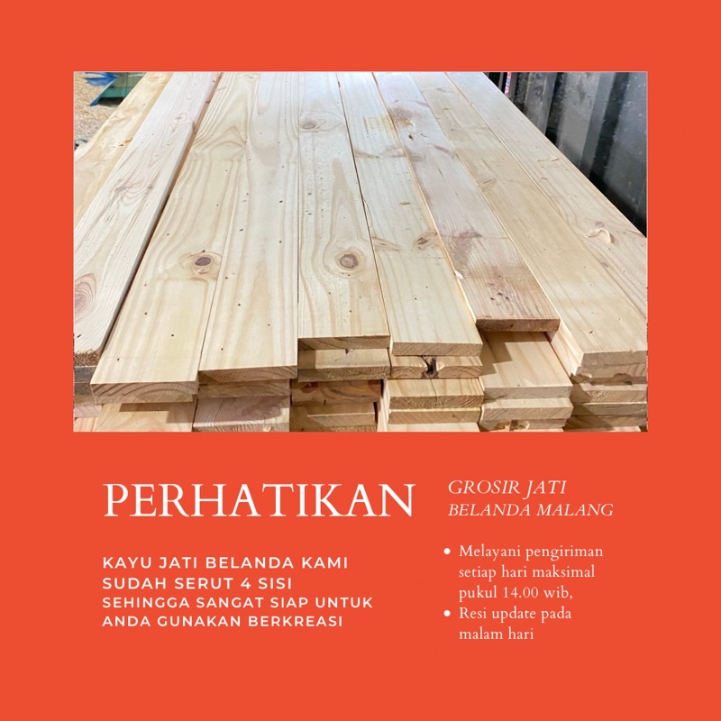 Papan jati belanda 100x14 sudah serut halus (mohon baca deskripsi)