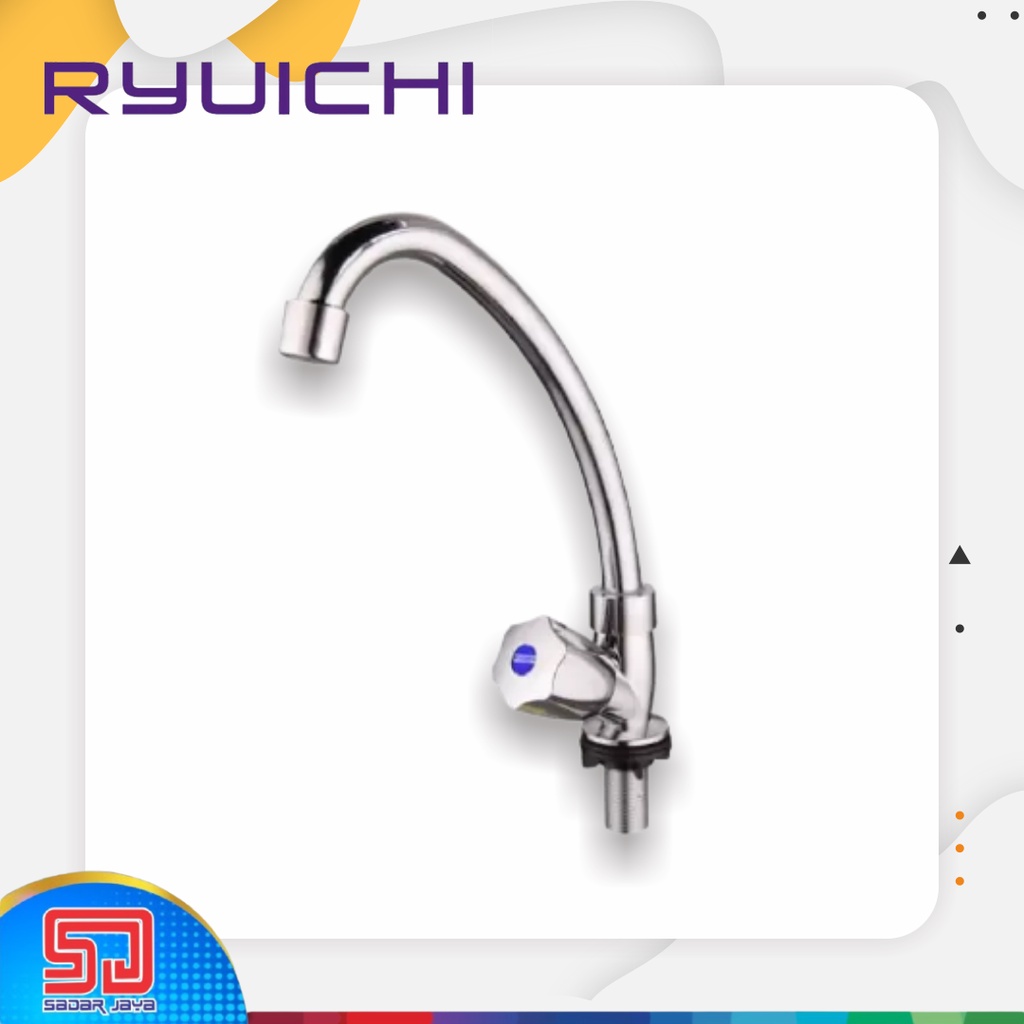 Ryuichi FAS 042C Kran Watafel Keran Cuci Tangan Sink Tap 1/2&quot; ABS Plastik Chrome Drat Bawah