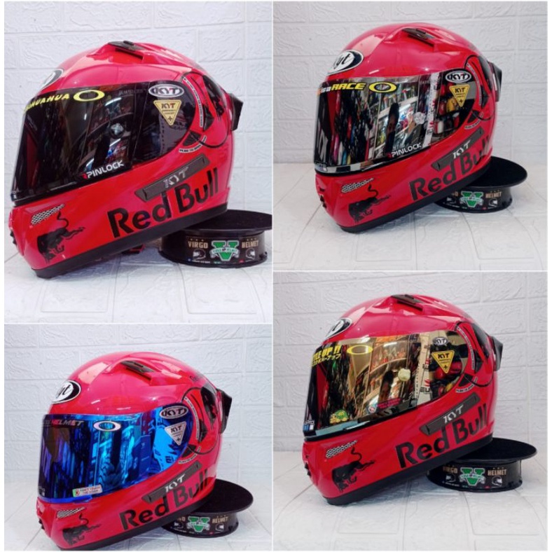 KYT HELM K2 RIDER SOLID FIRE RED PAKET GANTENG LEOPARD SNI DOT