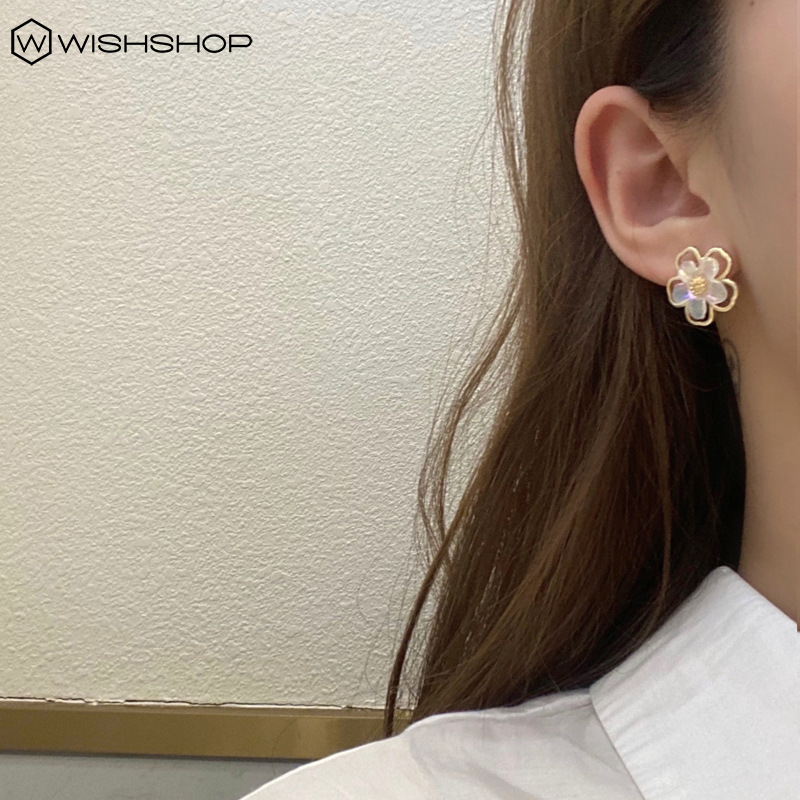 [Creative Retro Crystal Pearl Flower Stud Earrings ] [Ladies Elegant Rhinestone Studs Earrings] [Korean INS Simple Style Bridal Wedding Party Ear Jewelry]