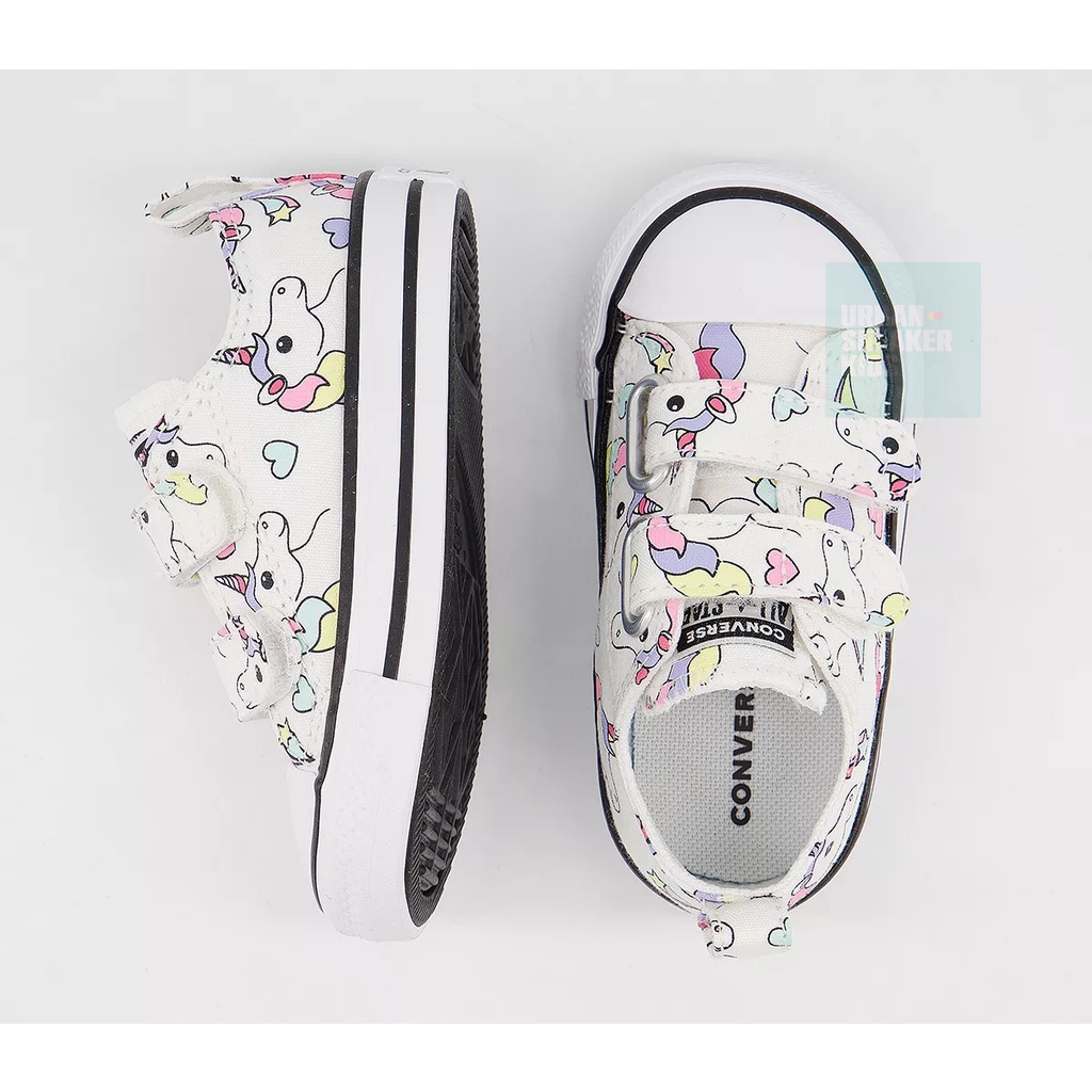 Sepatu Anak Converse All Star 2vlace Trainers Unicorn White Exclusive 18-35 Usia Baby TK SD