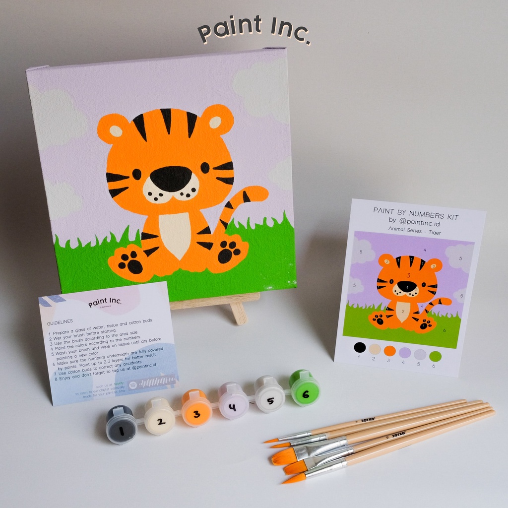 

Paint by Numbers Kit: Animal Series Paint Inc. ID Painting Kit Paint by Number Gifts Hadiah Hampers