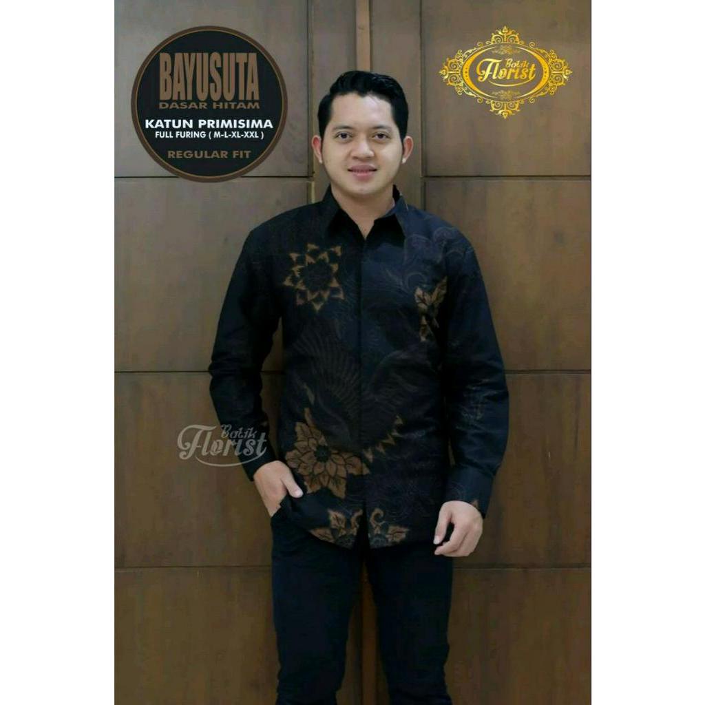 Kemeja Batik Lengan Panjang BAYUSUTA Baju Batik Lapus Furing Batik Pria Terbaru