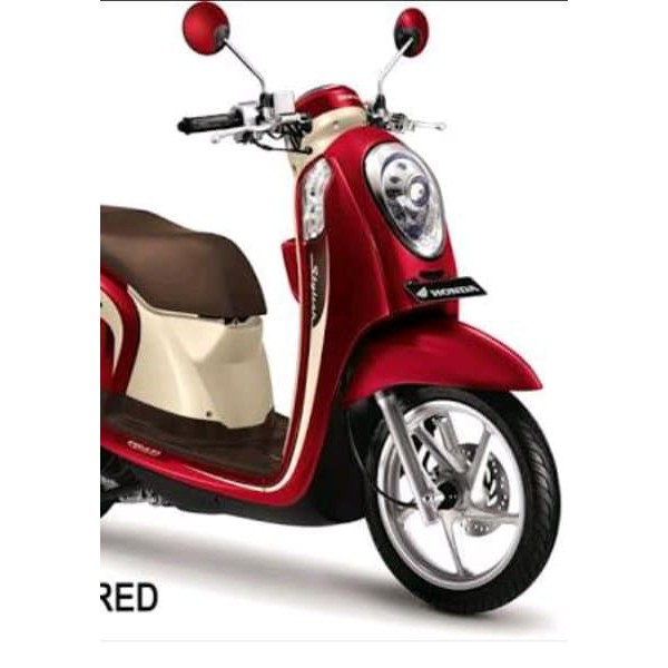 cover front panel tameng scoopy fi k16 merah marun