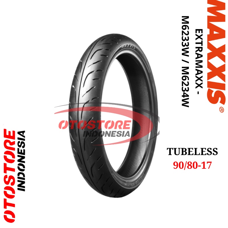 Ban Motor VIXION R-15 Depan Belakang Tubeless MAXXIS EXTRAMAXX Ring 17 Ukuran 90/80-17