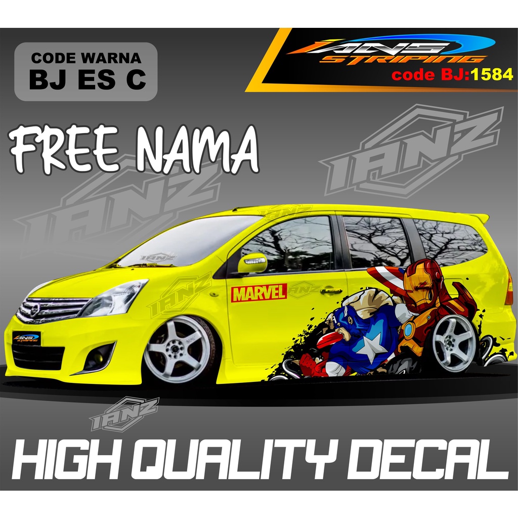 VARIASI STIKER MOBIL GRAND LIVINA TERMURAH  / STIKER MOBIL TERIOS XPANDER NEW DESAIN / VARIASI STIKER MOBIL AVANZA XENIA