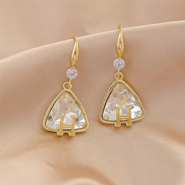 S925 Korea anting-anting Korea selebriti Internet temperamen perempuan anting-anting sederhana fashi