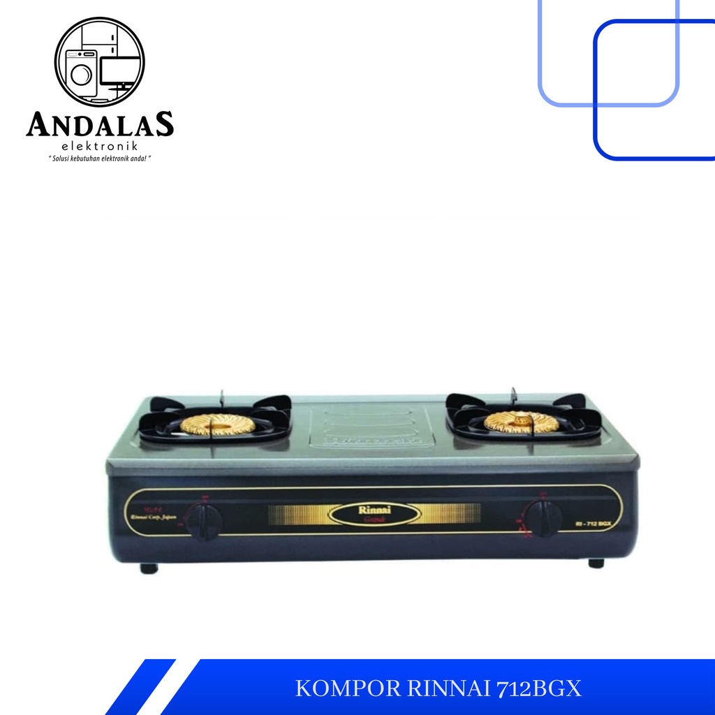 Kompor Gas Rinnai RI-712BGX / Rinnai RI712BGX 2 Tungku