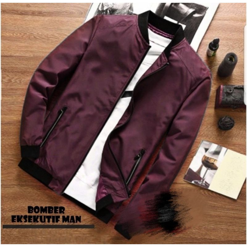 BOMBER MAN JACKET || BOMBER EKSEKUTIF MAN || JAKET BOMBER-4