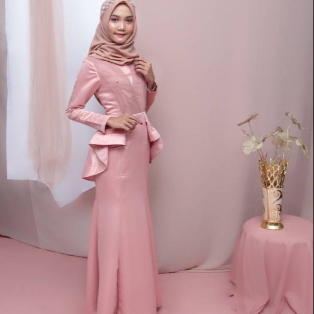 DRESS MUSLIM ESHAL ROSE GOLD