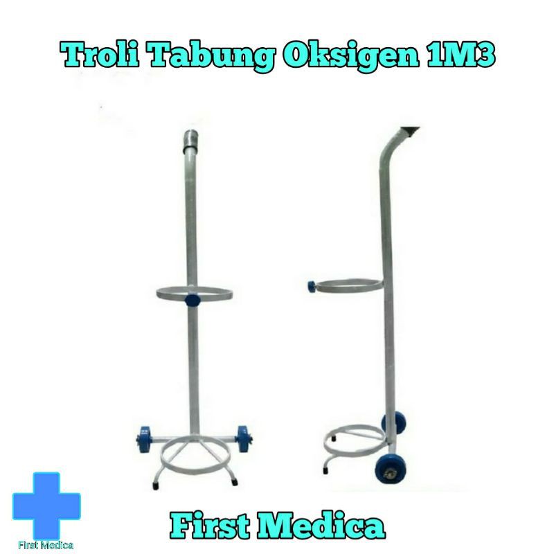 Troli Tabung Oksigen 1M3 / Troli Tabung Oksigen O2 1M3 Murah