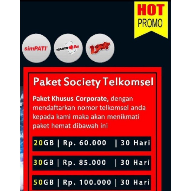 OPEN PENDAFTARAN PAKET SOCIETY TELKOMSEL
