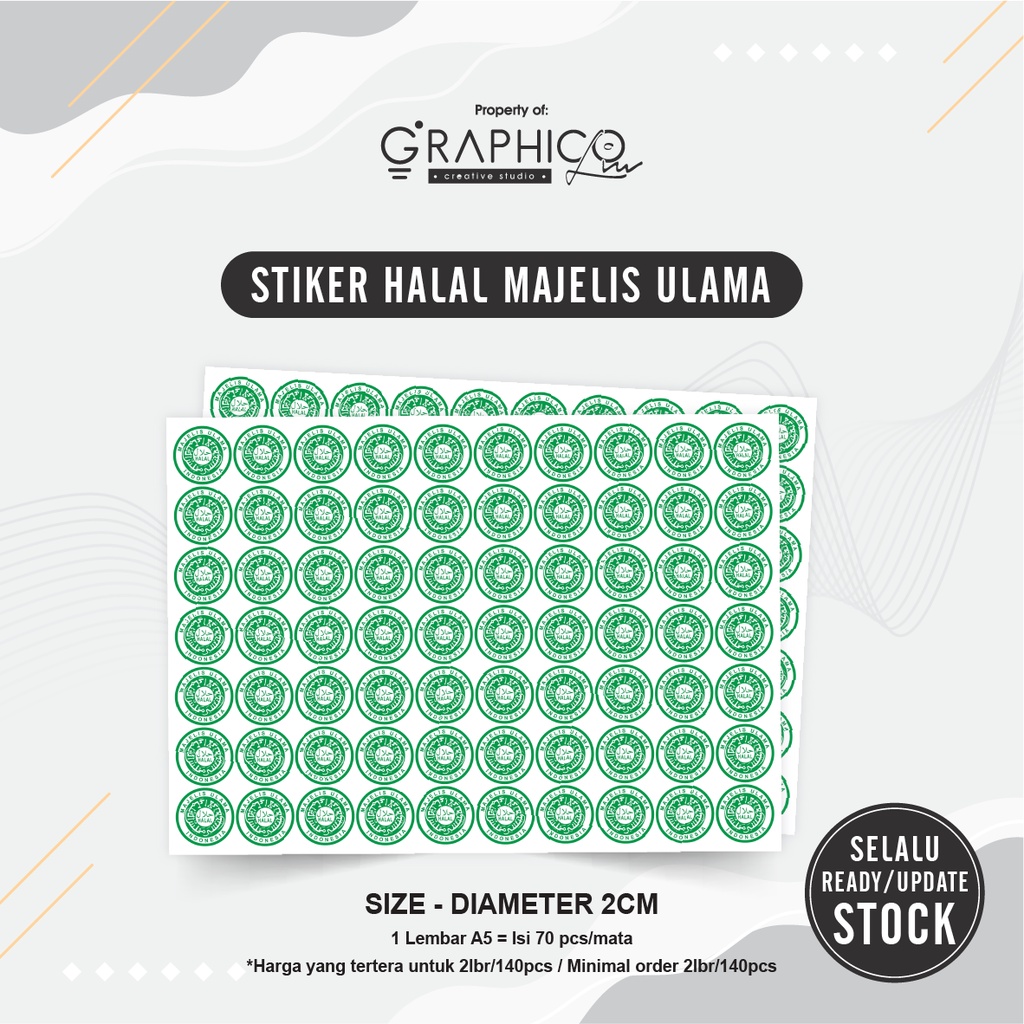 

Stiker Halal MUI - Per/140 pcs (Diameter 2cm)