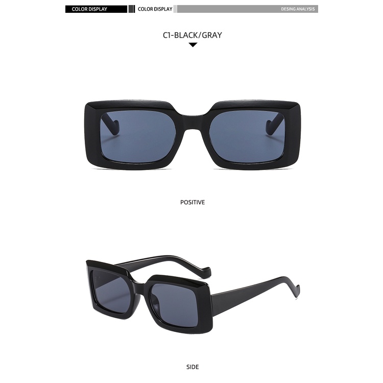 2021 new European and American fashion ins men and women big frame square sunglasses