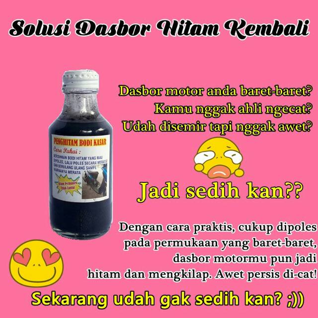 Cairan Pengkilap Dasbor Motor dan Mobil Warna Hitam Penghapus Baret Baret