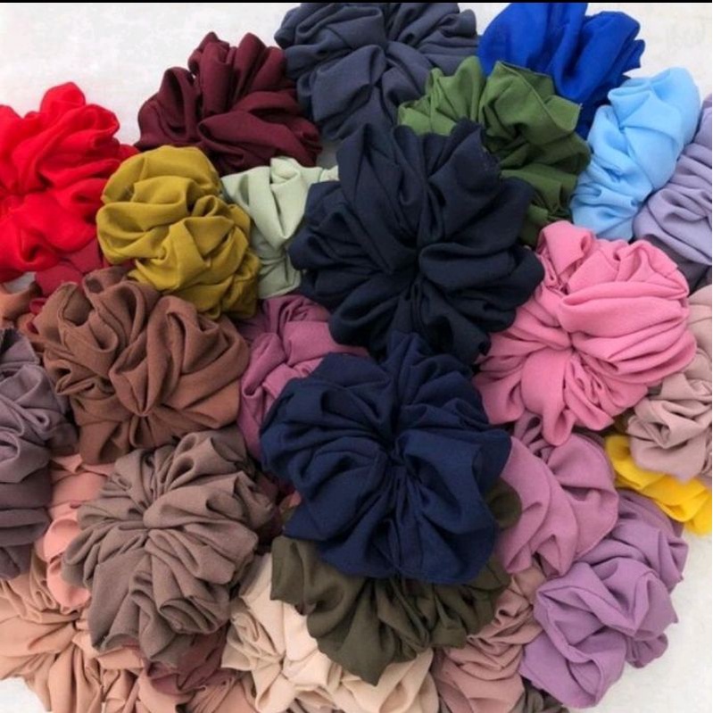 SCRUNCHIE JUMBO/  IKAT RAMBUT HIJAB ANTI PUSING / CEPOL HIJAB / IKAT RAMBUT