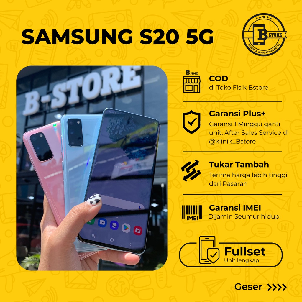 Samsung S20 128 GB - Fullset RAM 8 GB - Mulus 128GB - COD Jakarta