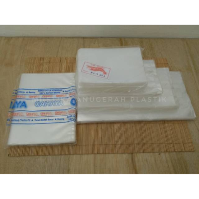 plastik TRANSPARAN - PP BENING tebal 0,5 ukuran 10x15 10x20 14x25 ISI 500 GRAM
