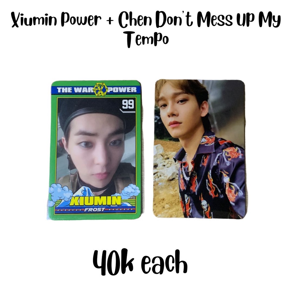 EXO PHOTOCARD SALE Xiumin Power Chen Jongdae Don't Mess Up My Tempo PC