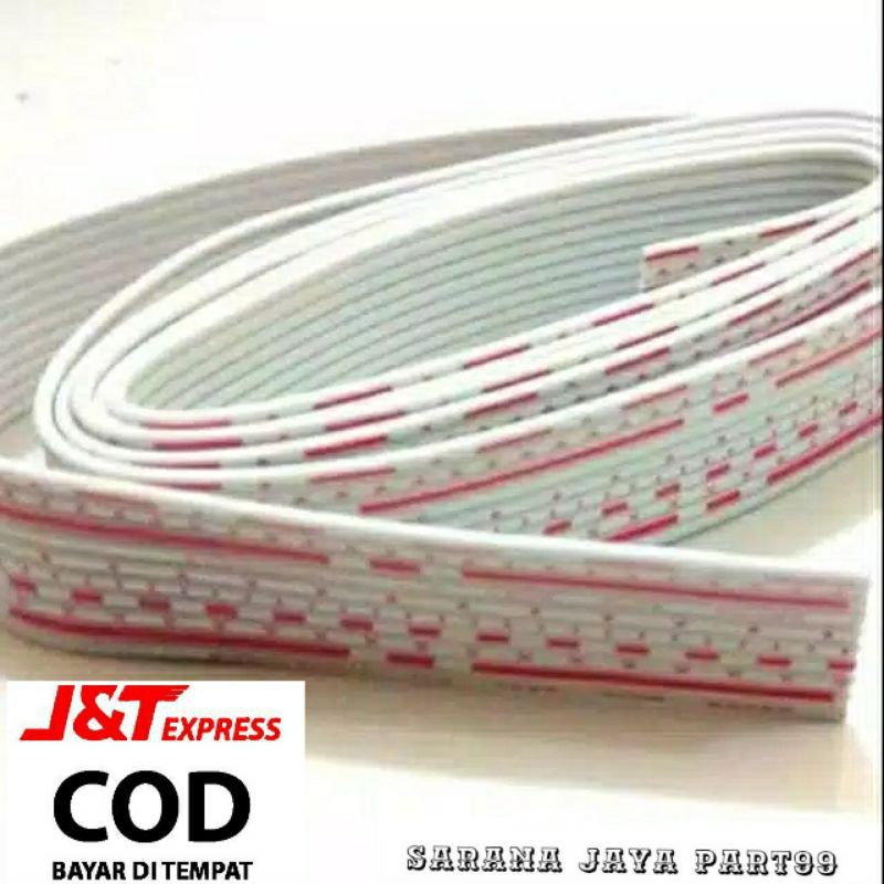 

Kabel pita 6 jalur AWG26 Pipih Cable flat 6P 26AWG Pita (10Cm) 0.1M