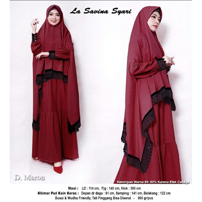 BAJU GAMIS LA SAVINA ORI DU SYARI BAJU MUSLIM TERBARU DAN TERMURAH 2019