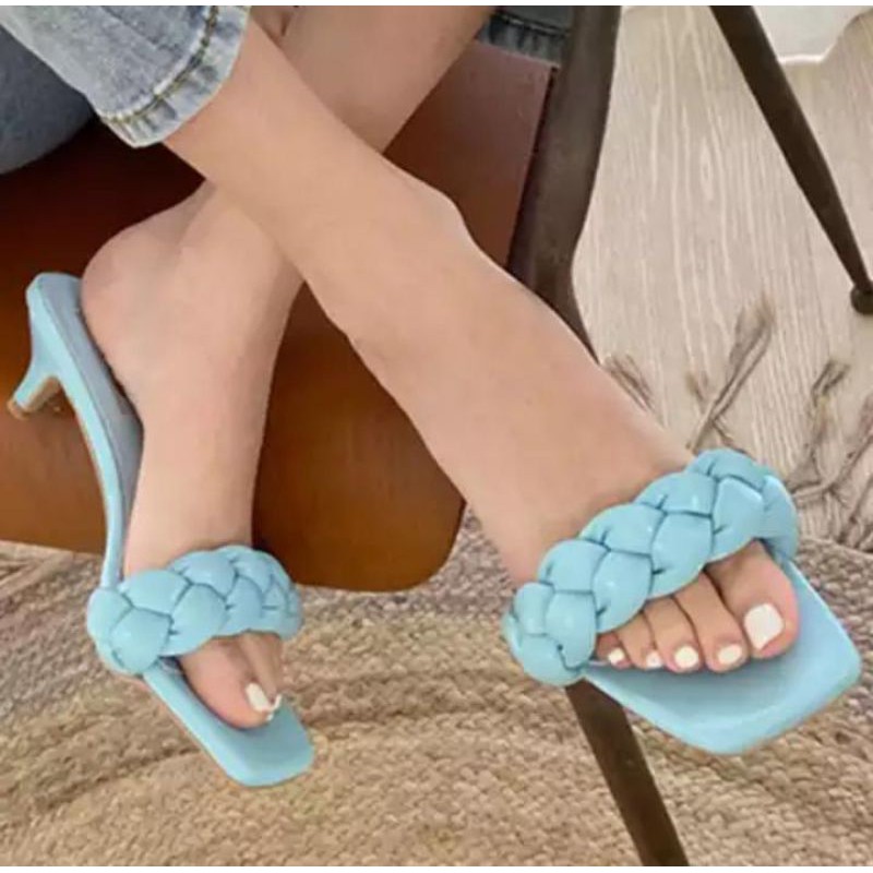 Sandal wanita heels kepang FR 11