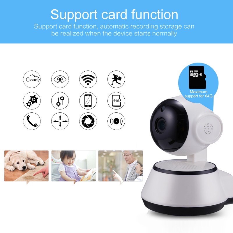 IP Camera 5Mp WIFI CCTV V380Pro Smart Wifi Kamera HD1080P Q6 Wireless IP Kamera APP Control-nya