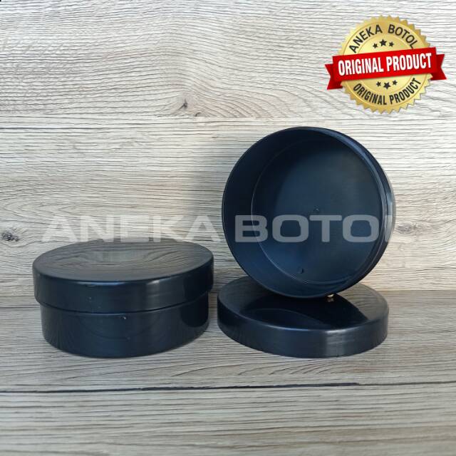 POT LULUR 250 GRAM HITAM-HITAM / WADAH LOTION HB / POT SCRUB