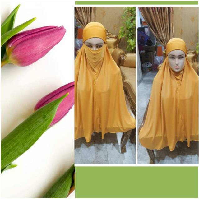 Jilbab syarii bahan spandek ,warna bs reques