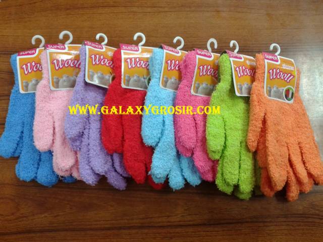 [Harga Grosir] sarung tangan polos handuk bulu dewasa