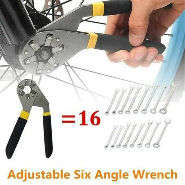 Kunci Inggris Multifungsi Adjustable Hexagonal Wrench 12-20mm