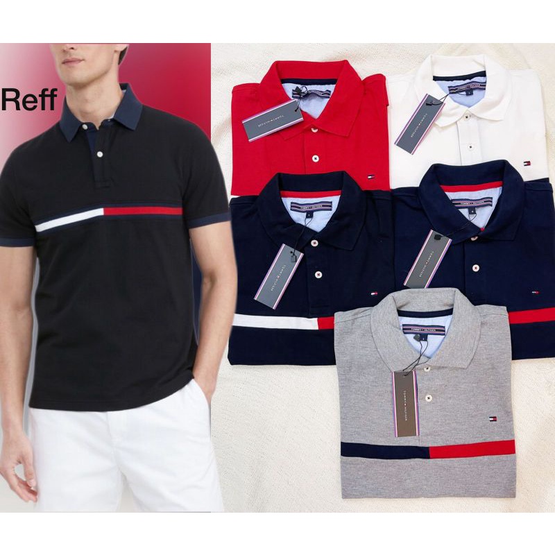 Tommy H polo shirt Man striped gede