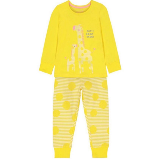 MOTHERCARE YELLOW GIRAFFE PYJAMAS FOR GIRL