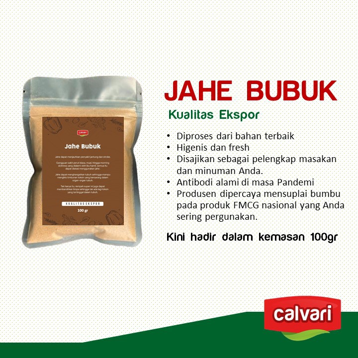 

Jahe Bubuk Grade A (Kualitas Ekspor)