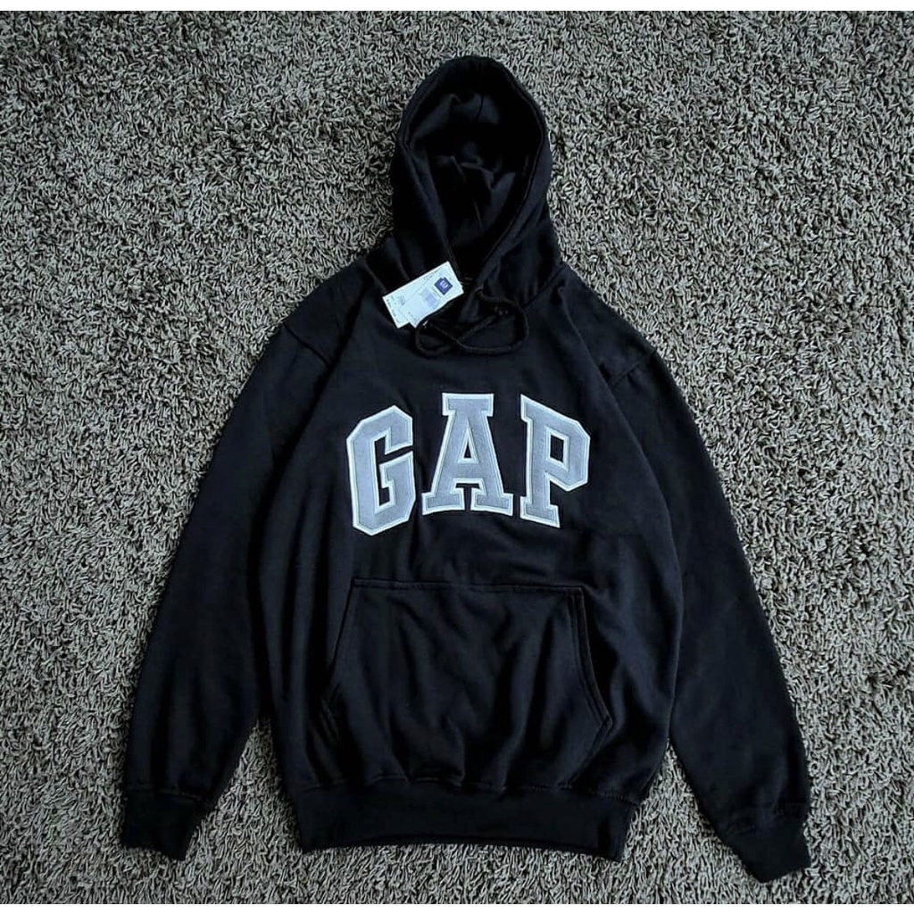 HOODIE GAP FULL BORDIR HITAM JACKET MIRROR ORIGINAL - BANYAK VARIAN WARNA BEST SELLER
