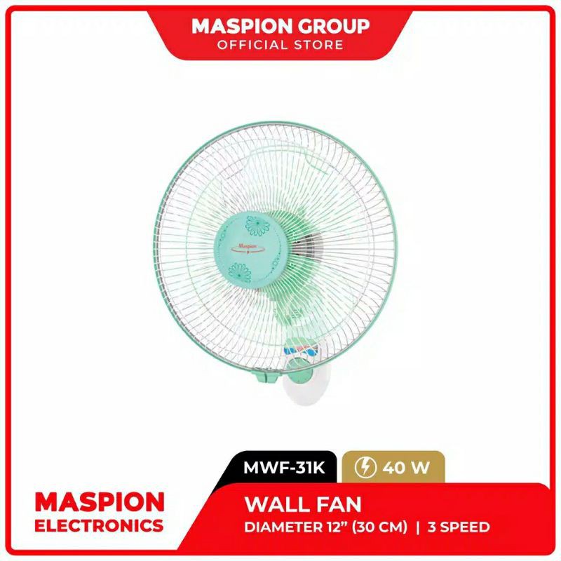 Kipas Angin Dinding Maspion MWF-31K 12 inch - Wall Fan Maspion MWF-31K