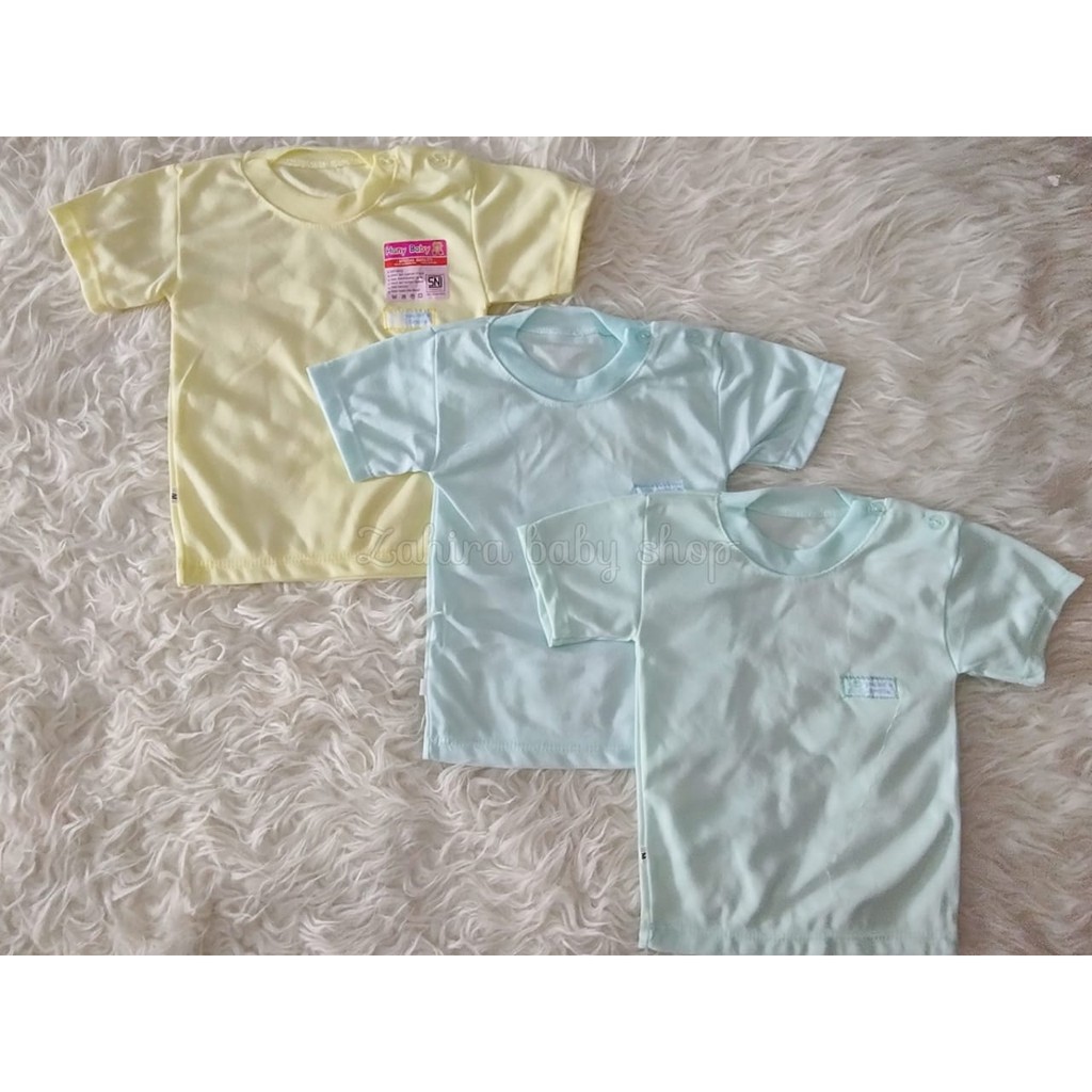 Baju Bayi Pendek Hany Baby Polos,Baju Newborn Pendek, Baju Pendek baby Polos