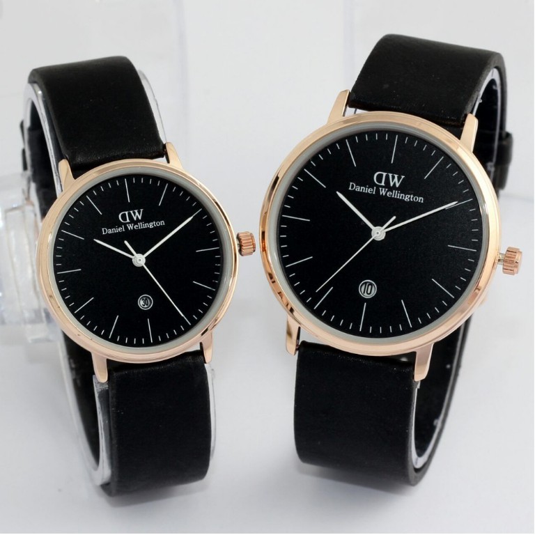 Jam Tangan Couple Daniel Wellington (DW) FULL BLACK / HITAM - DW002